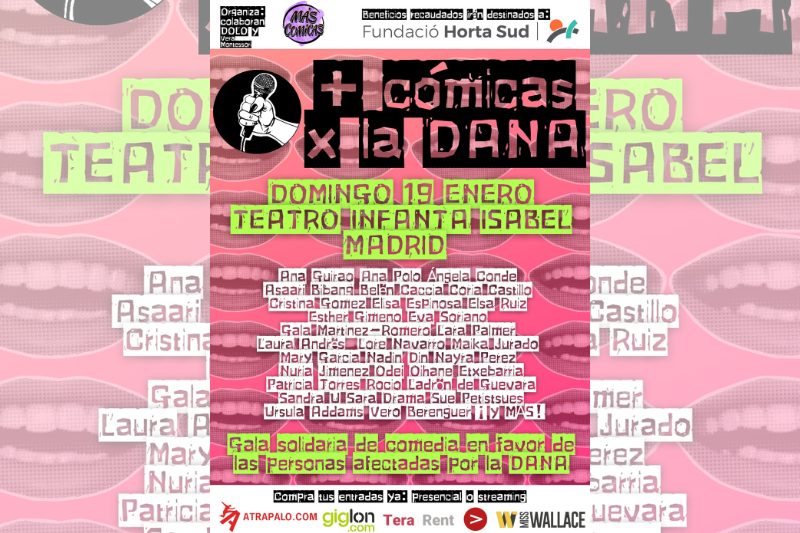 'Más cómicas por la dana', un espectáculo que reúne a más de 30 humoristas en una gala benéfica
