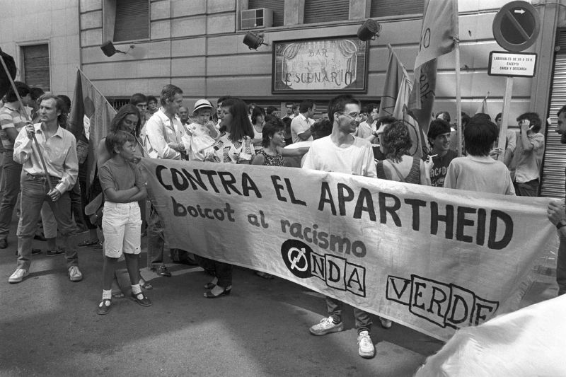 manifestación españa apartheid sudáfrica
